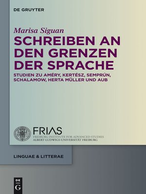 cover image of Schreiben an den Grenzen der Sprache